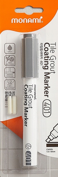 MARKER DO RENOWACJI ODNAWIANIA FUG + 2 końcówki SZARY