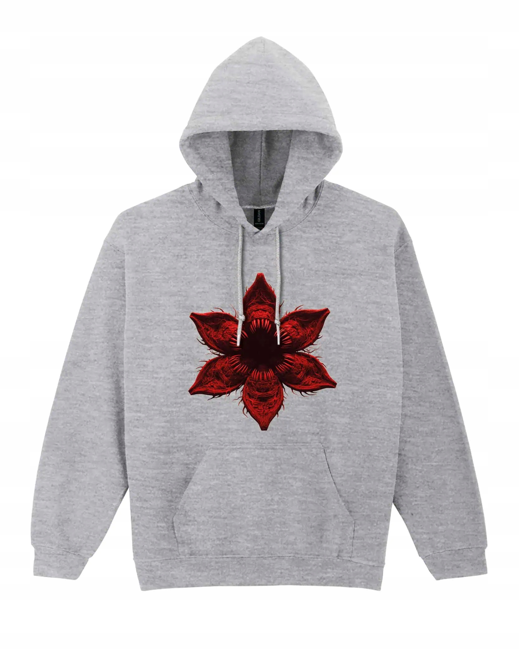 Mikina s kapucí Stranger Things Demogorgon Šedá XL
