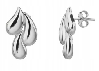Stříbrné náušnice Ag 925 rhodiované slzy IM0010125ER