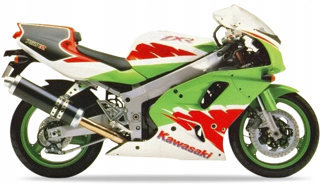 Samolepky Juula Pro Kawasaki Zxr 750 Vel. 1994-1995 Zeleno-červené