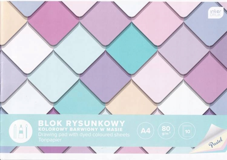 

Blok Rysunkowy A4 10 Kartek Kolorowych Interdruk