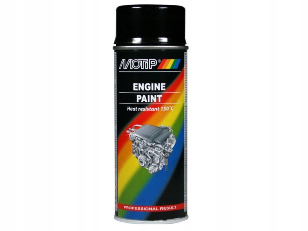 Lakier Farba do malowania silników CZARNY MOTIP