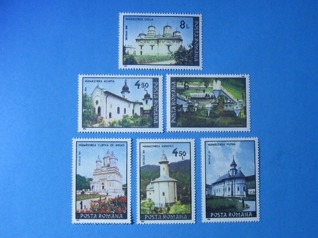 Znaczki Rumunia 1991 Klasztory 6 szt czyste