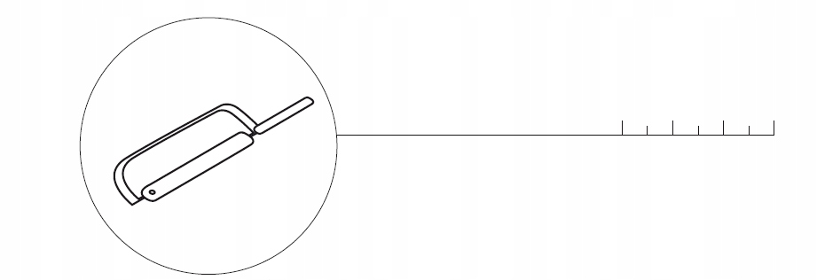 Biały owalny drążek do szafy 200 cm + 2 uchwyty Długość 200 cm