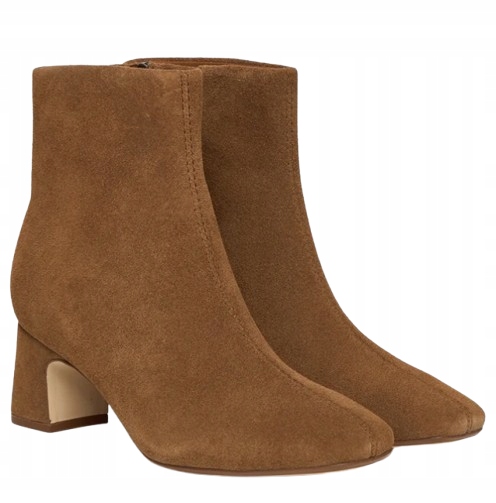 Clarks Semišové Kotníkové Boty Nad Kotník S Kostkou Hnědé 36 T7E