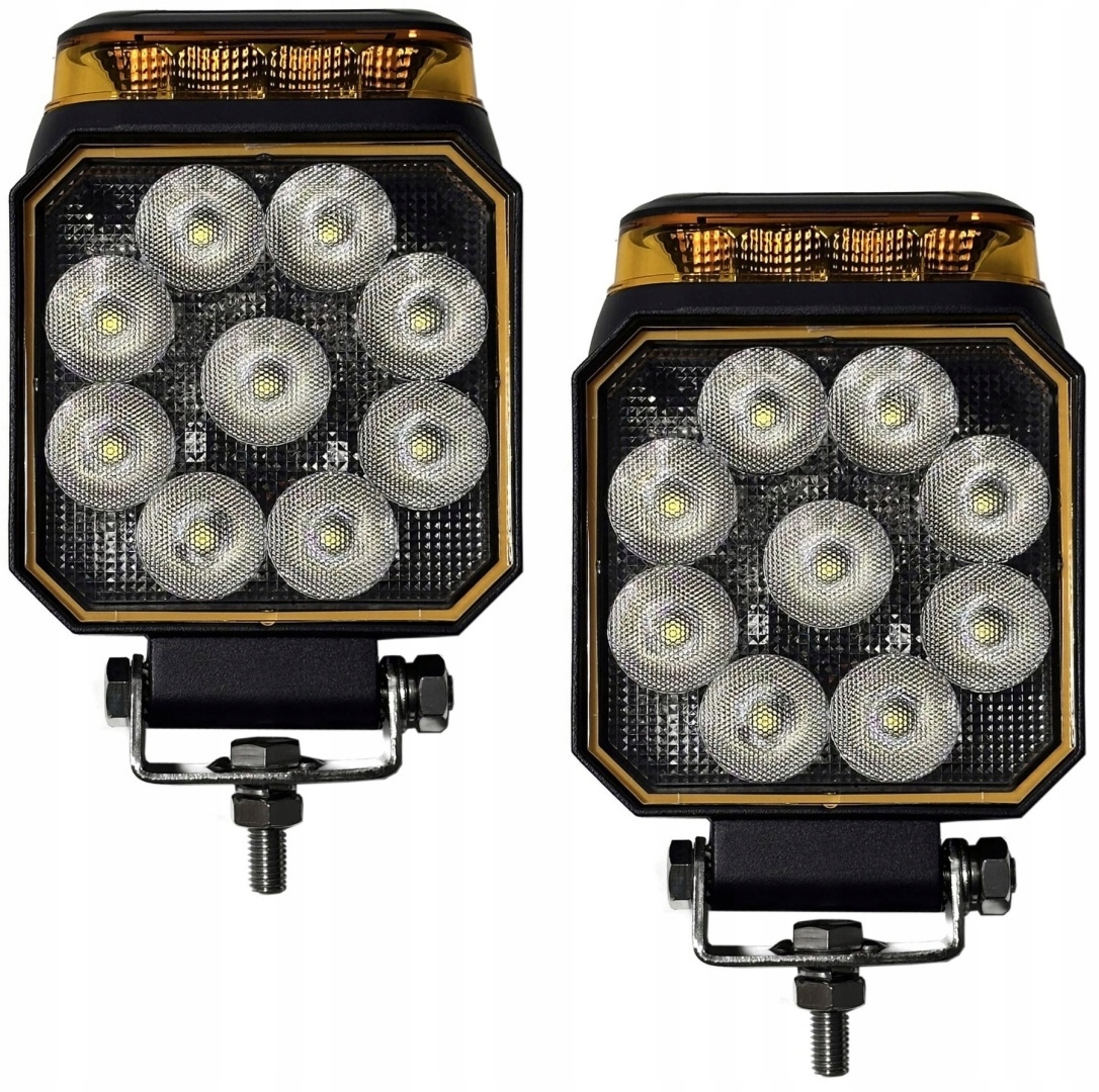 2x Led lampa zpětného chodu stroboskop oranžová 2v1 12v 24v