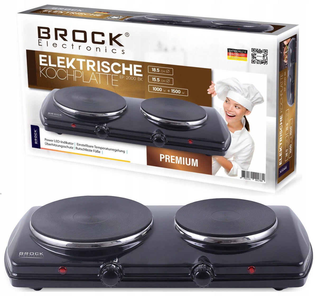 Kuchenka Elektryczna Dwupalnikowa Turystyczna 2500