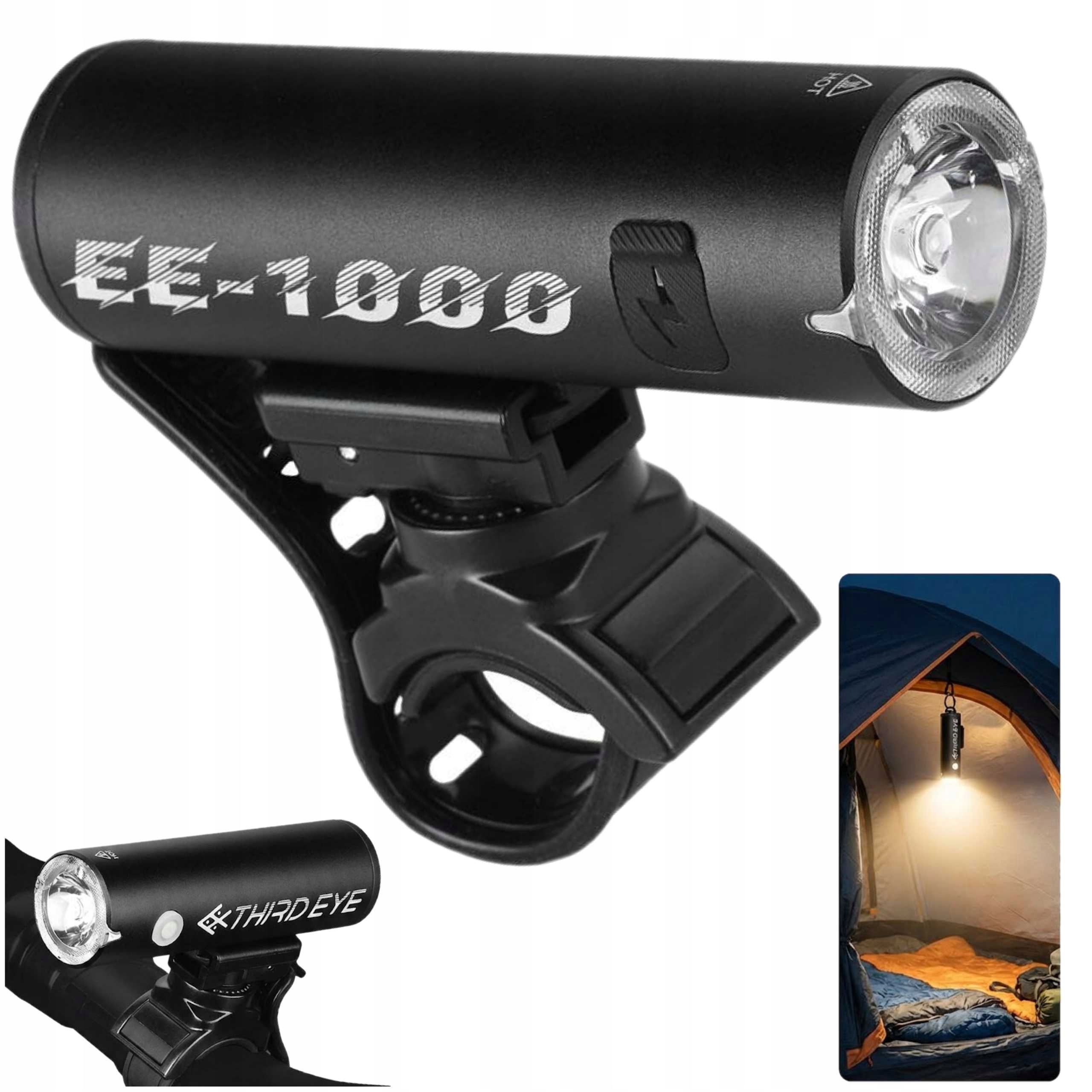 Lampa Przednia Third Eye EE-350 Usb 1000 Lm Cree Led Turystyka Bikepacking