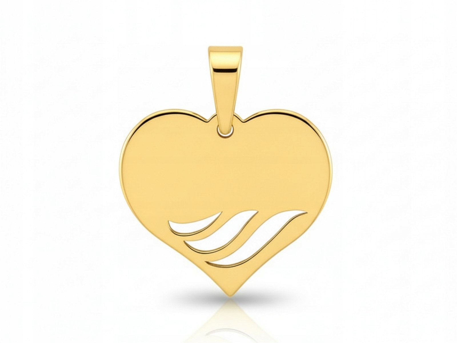 Zlatý přívěsek srdce 585 srdíčko plech jako dárek 0.96 g