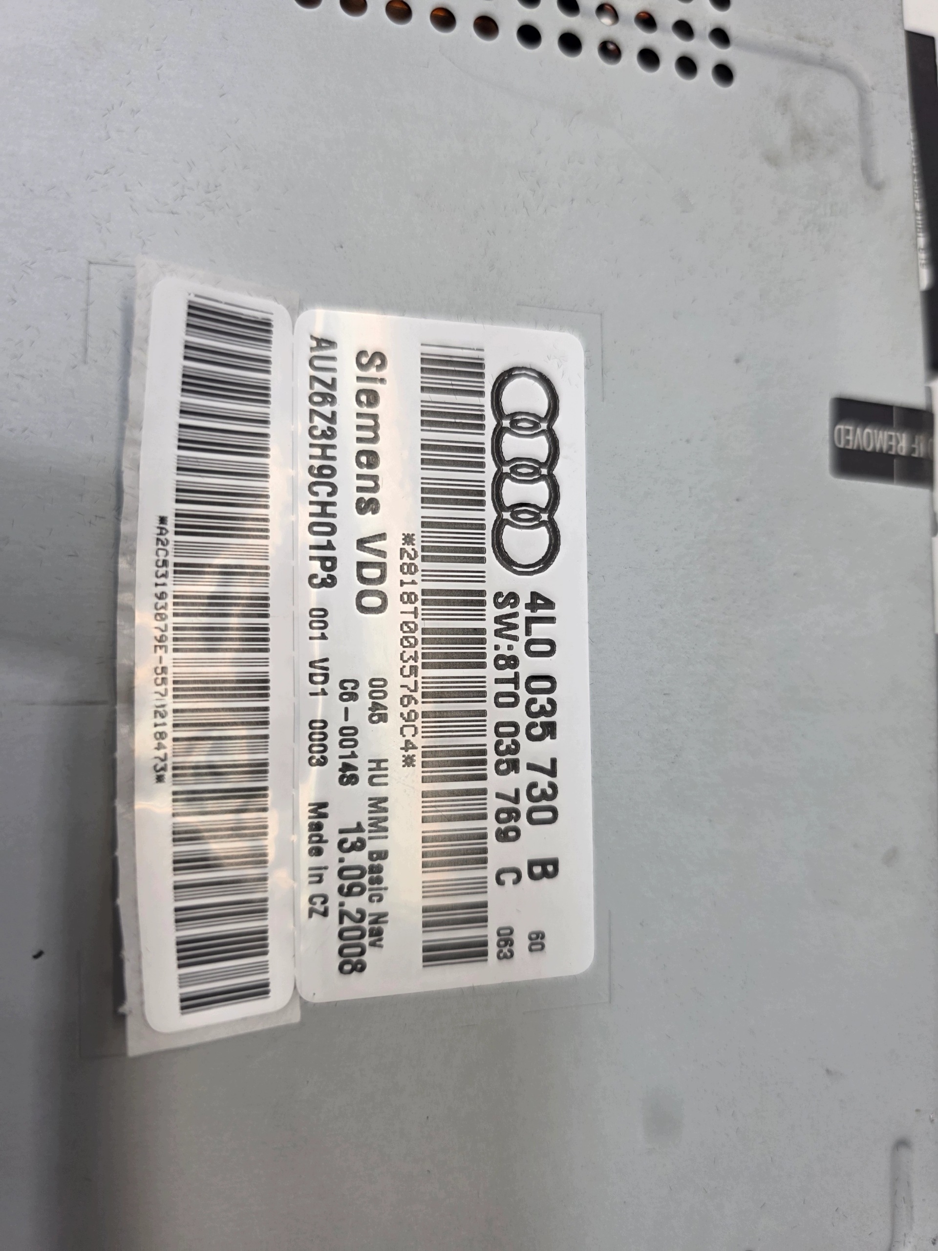 changer player navigation devices CD AUDI A4 B8 A5 8T0035769C 4L0035730B