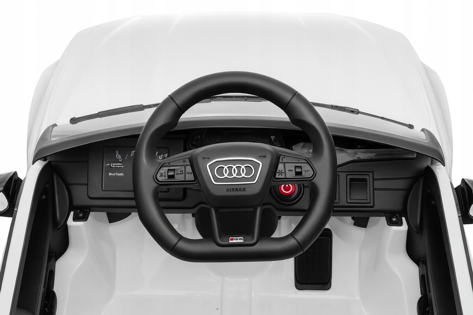 Auto akumulator 4x4 100W skóra pilot EVA samochód dzieci AUDI RS6 biały