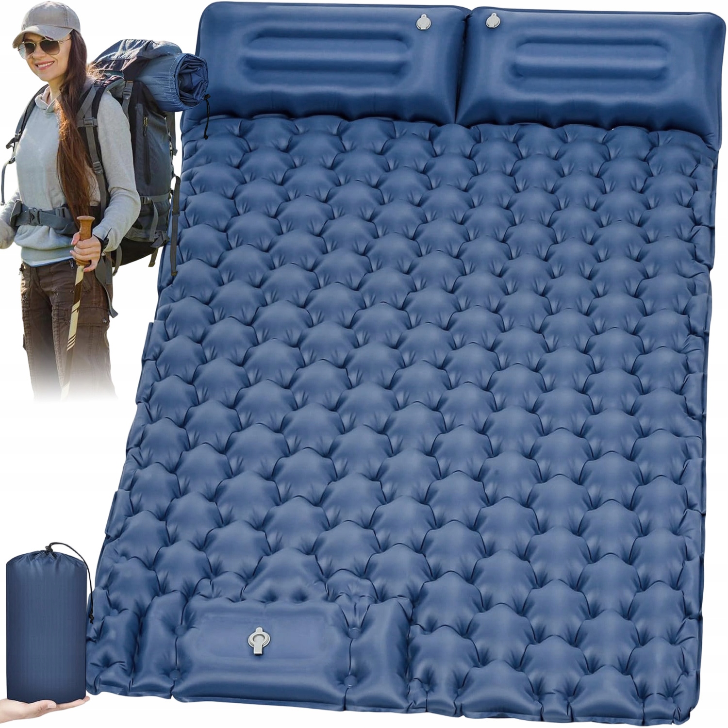 Samonafukovací Karimatka Turistická S Polštářem 200X130 cm Nafukovací Silná