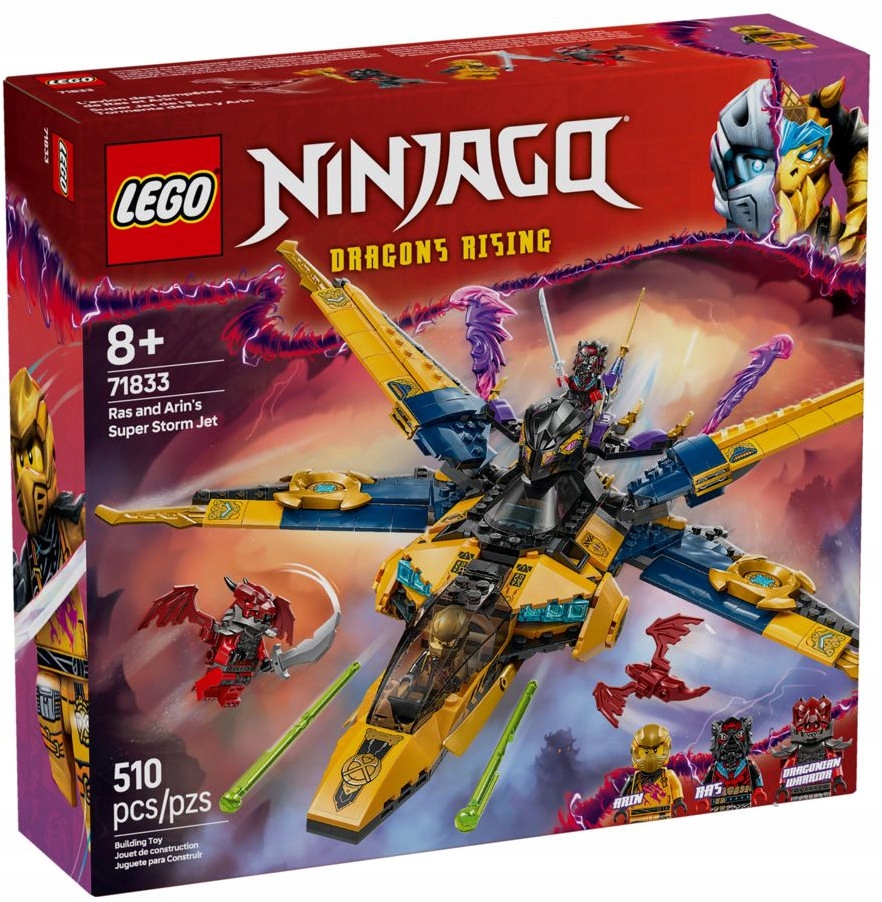 Lego 71833 Ninjago – Rasový A Bouřkový Supertryskáč Arina