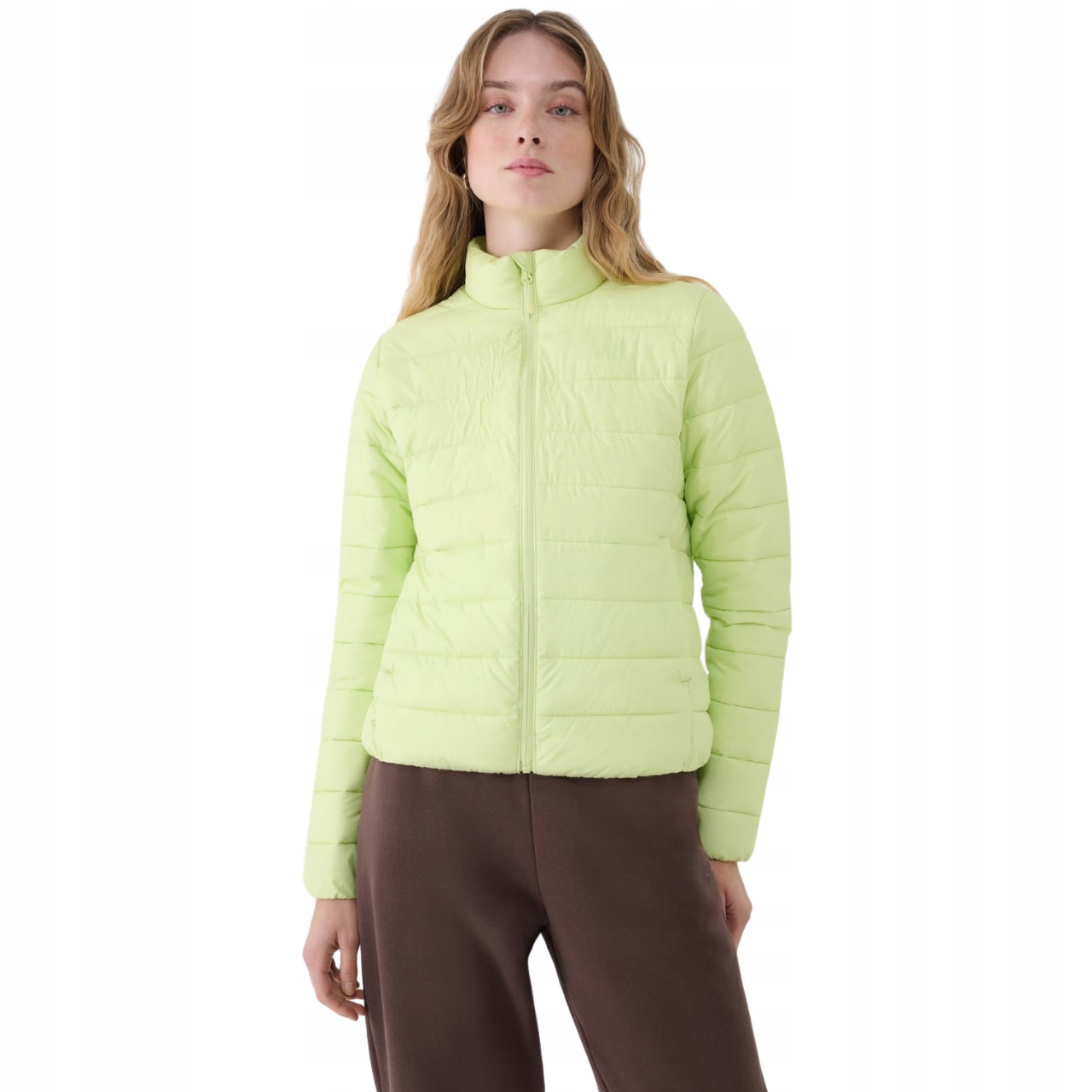 Dámská péřová bunda 4F F533 šťavnatá zeleň Vel. L