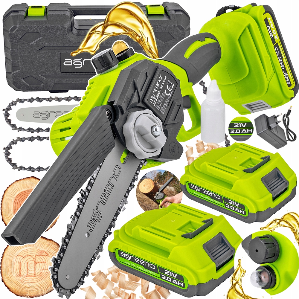 Akumulátorová pila Řetězová pila s větví 6 Palců Olejovou Pumpou AG066
