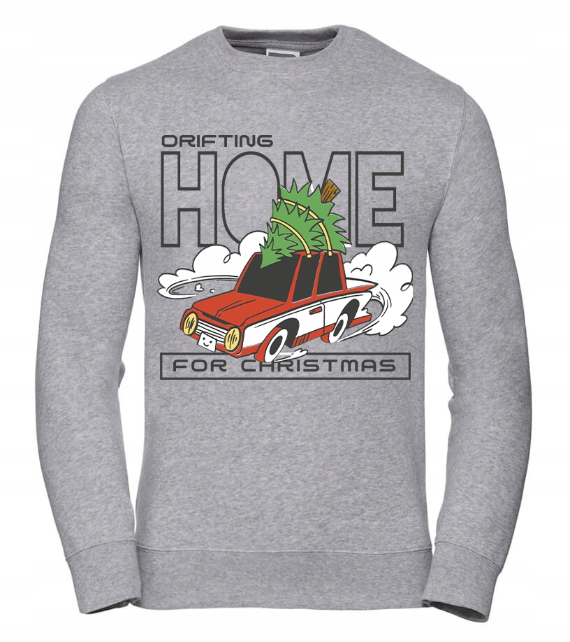 Pánská Mikina Drifting Christmas 3XL Šedá Pro něj Chlapa Manžela Chlapa