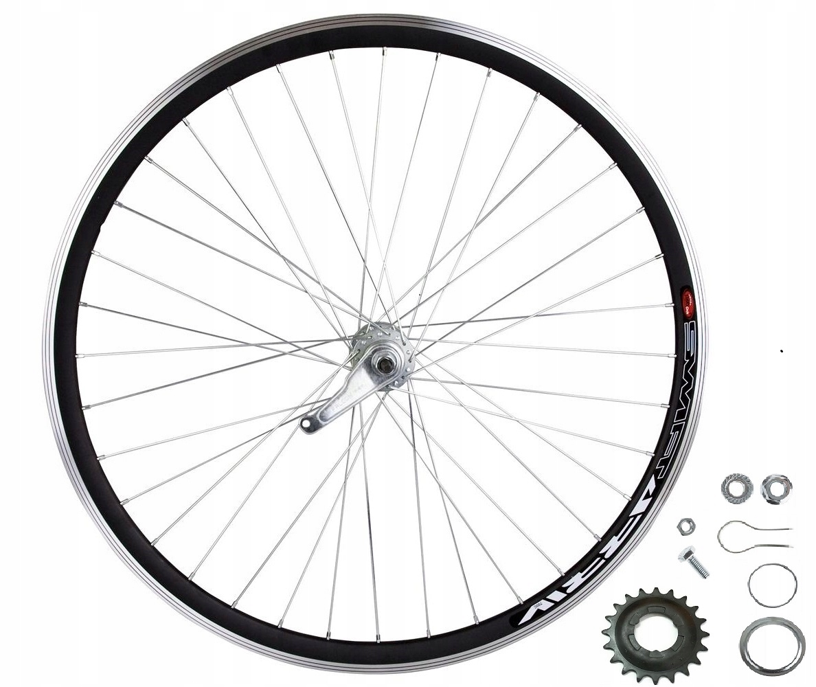 Kompletní zadní kolo Torpedo 26 palců, zesílené, kuželové, černé