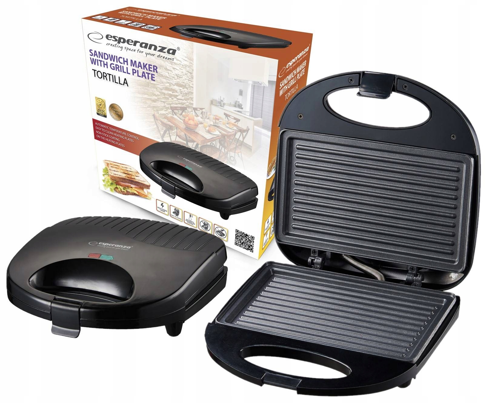 

Toster Opiekacz Typ Grill Do Kanapek Mocny 1000W