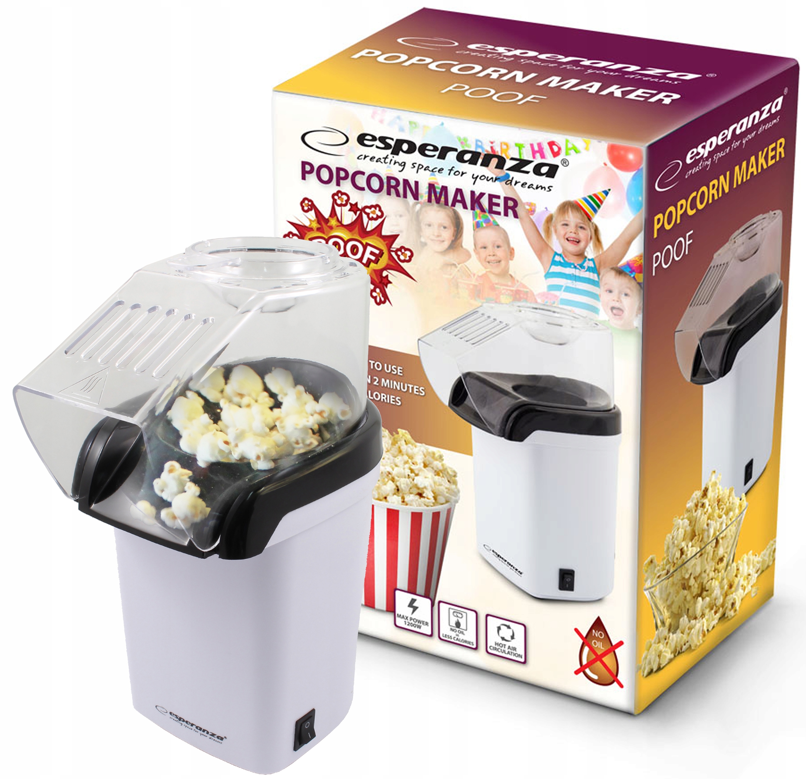 EKP005W Maszynka do popcornu Poof