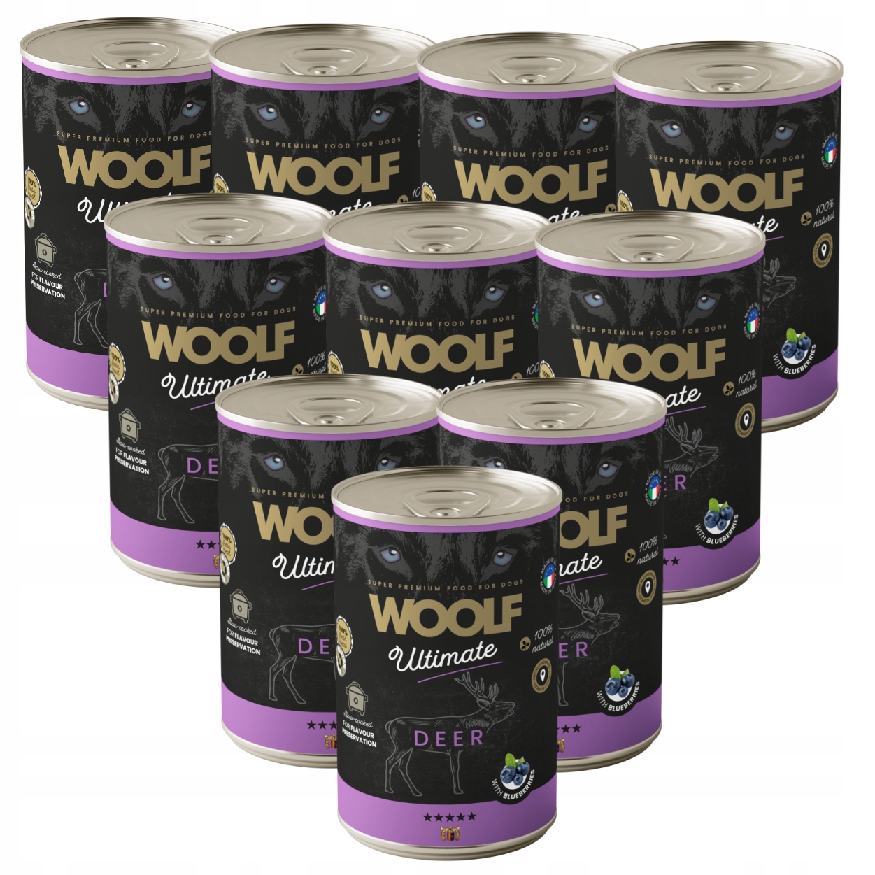 Levně Woolf Ultimate Dog Can Krmivo Jelen 10PAK 10x400g