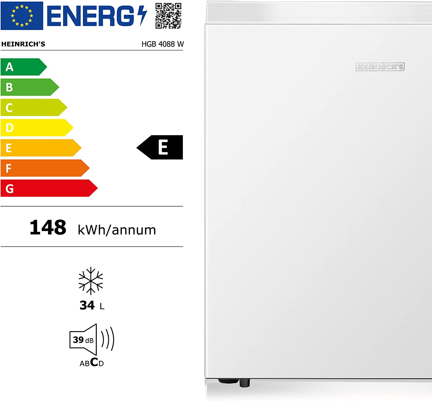 MINI ZAMRAŻARKA WOLNOSTOJĄCA MINIBAR HOTELOWA PODBLATOWA 39db 34L -18°C Marka inna