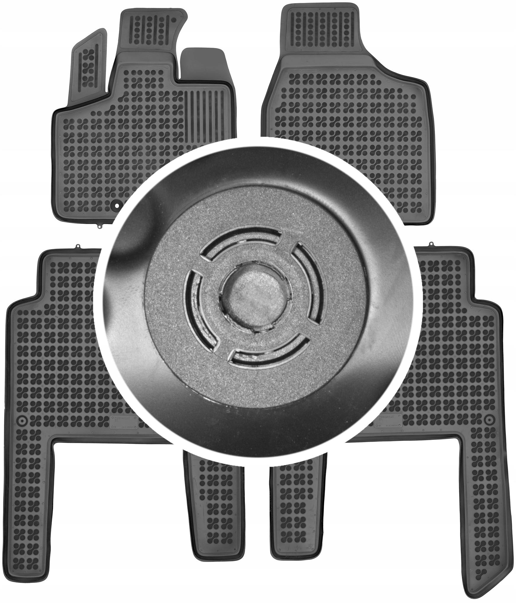 Chrysler Voyager V 5os 2005-2011 Gumové rohože do auta Upevnenie