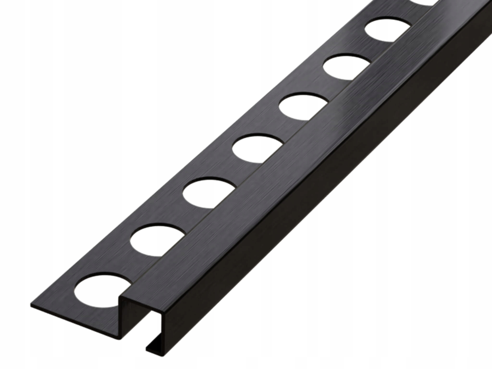Černá rohová dokončovací lišta Q 10,5 mm Mat