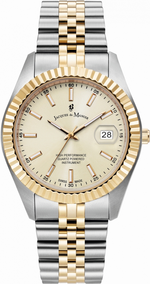 Zegarek damski męski Jacques Du JWN01704 złoty klasyczny dla par