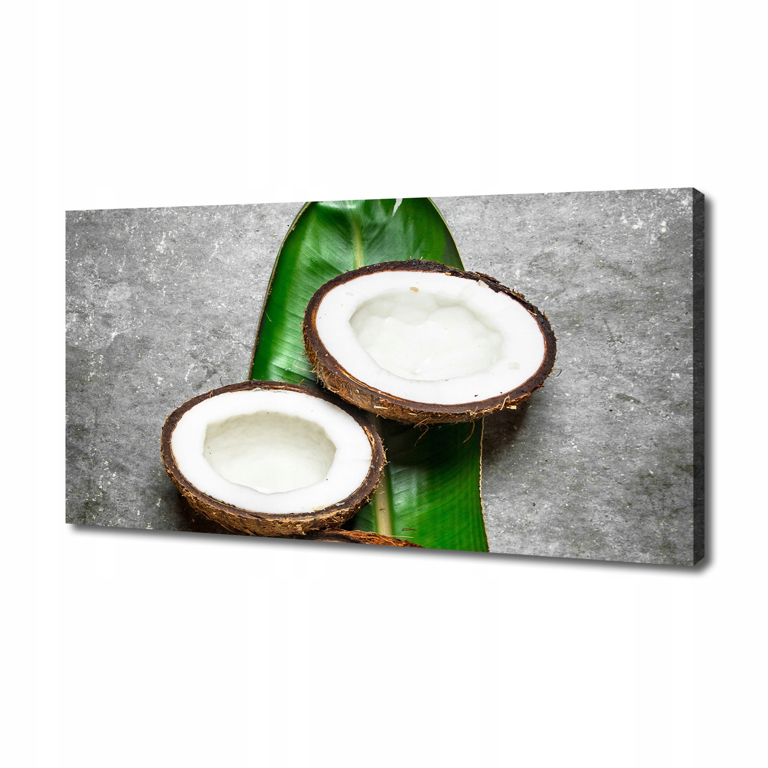 

Foto obraz na płótnie Połówki kokosu 140x70 cm