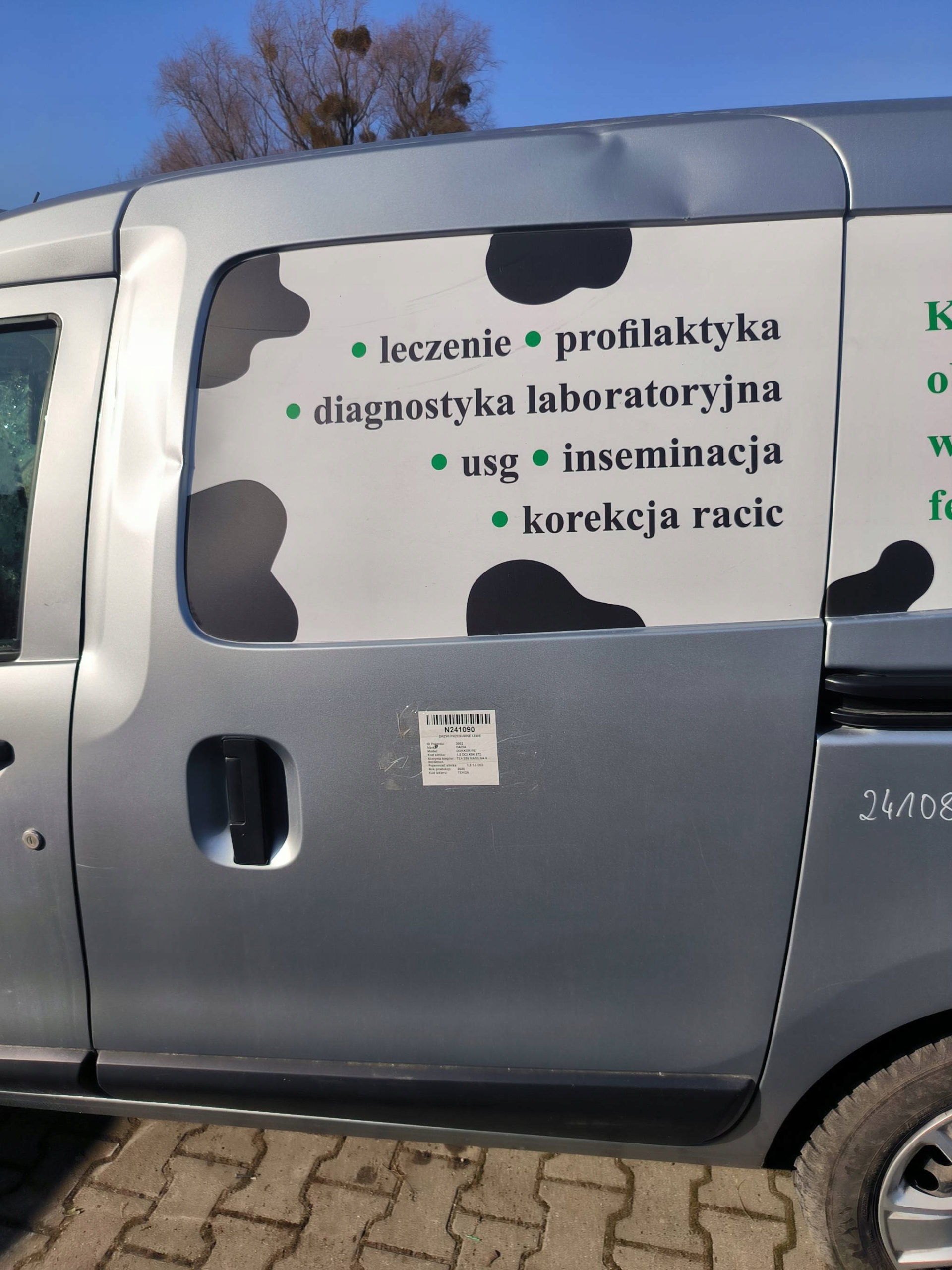 door sliding left TEKQA DACIA DOKKER F67