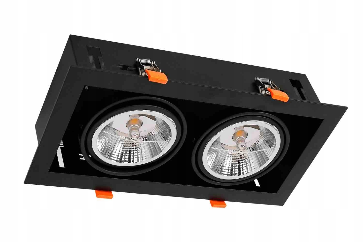 Podomítkové svítidlo Plaza 2xGU10 AR111 Černá