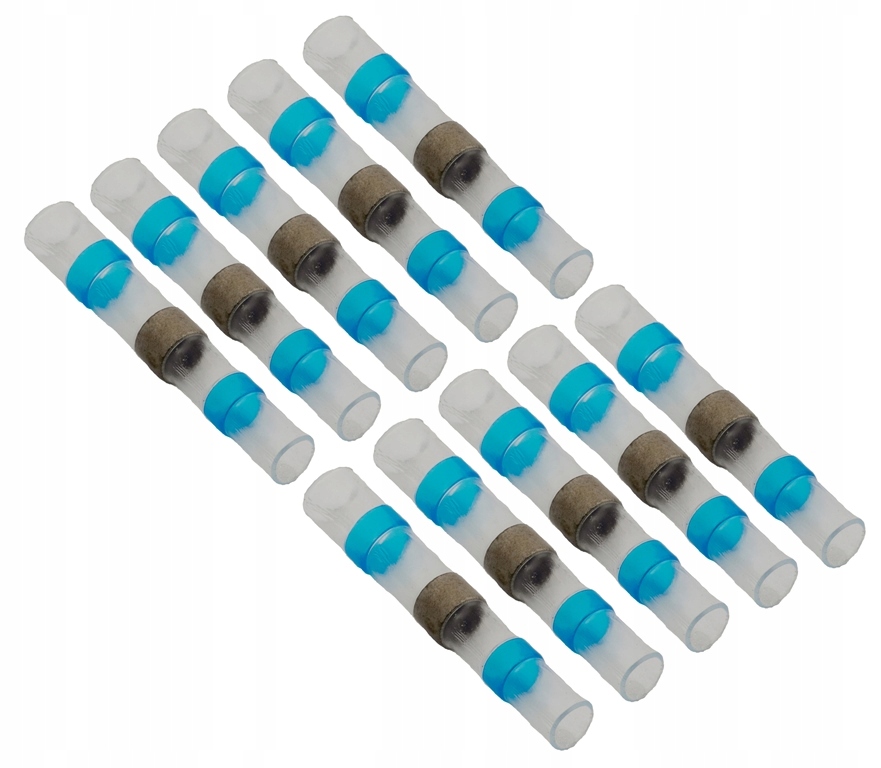 

Złączki rurki termokurczliwe z cyną Niebieskie 10s