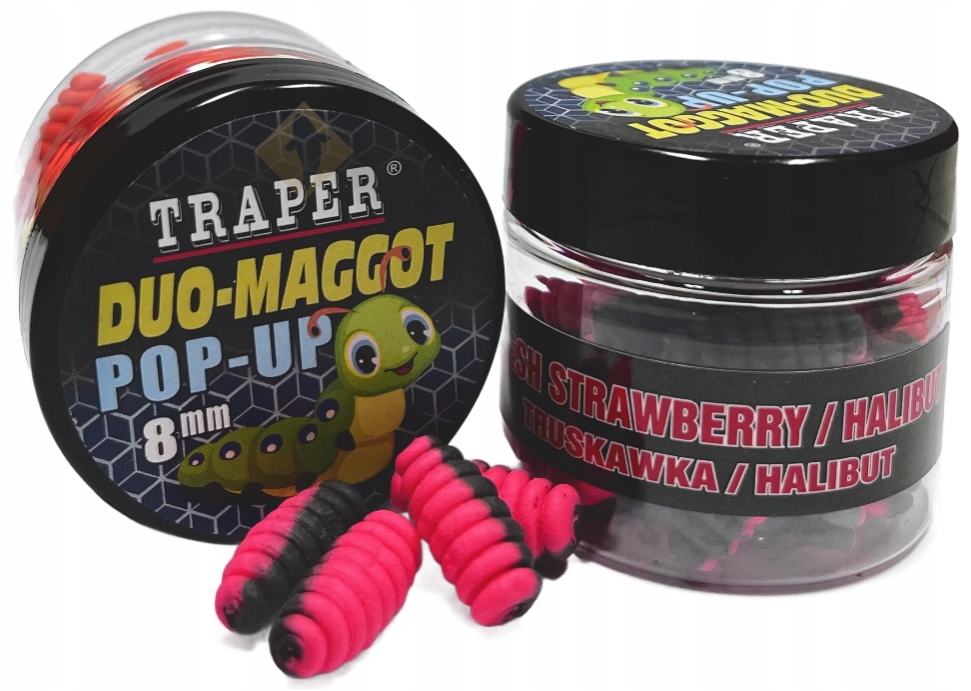Przynęta Traper Duo Maggot Pop-up 8mm Truskawka Halibut