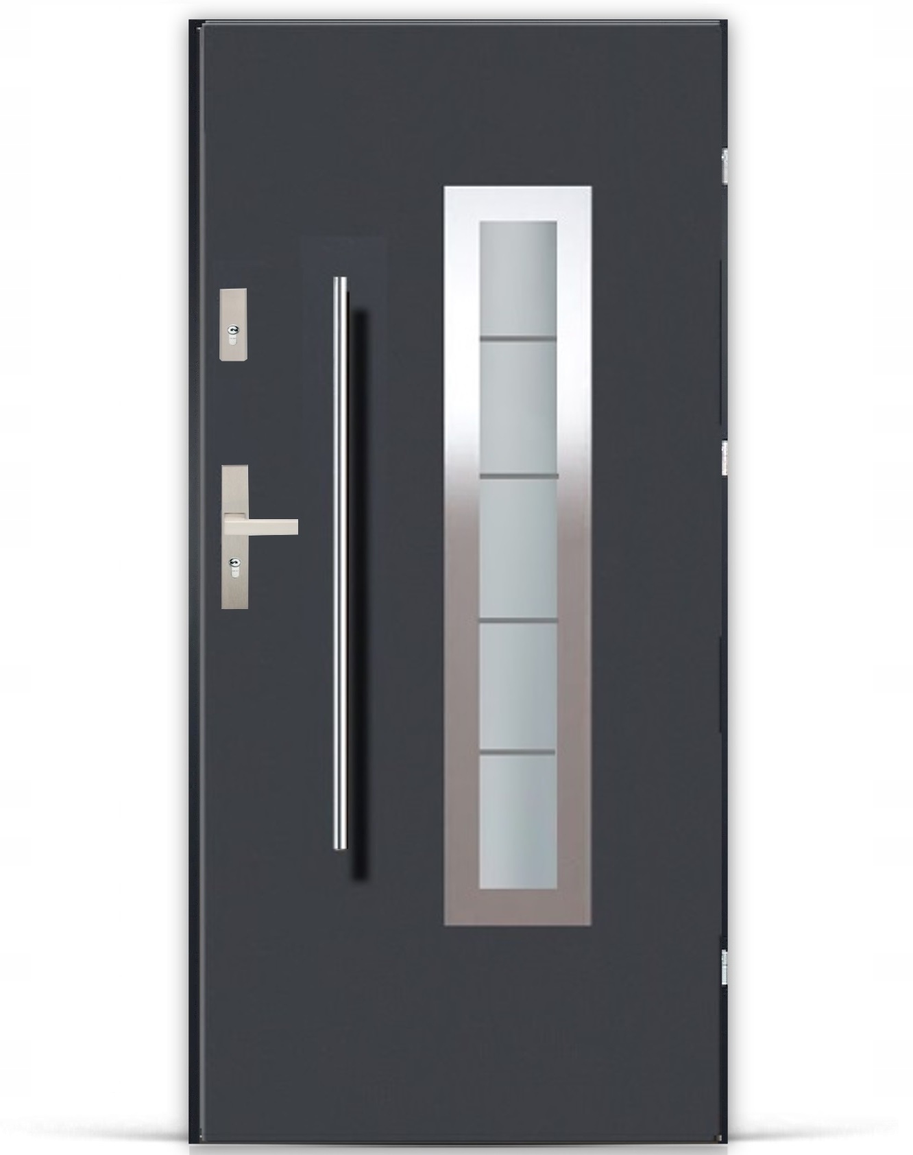 POLSKIE DRZWI ZEWNĘTRZNE *APOLLO LUX INOX RELING* 100