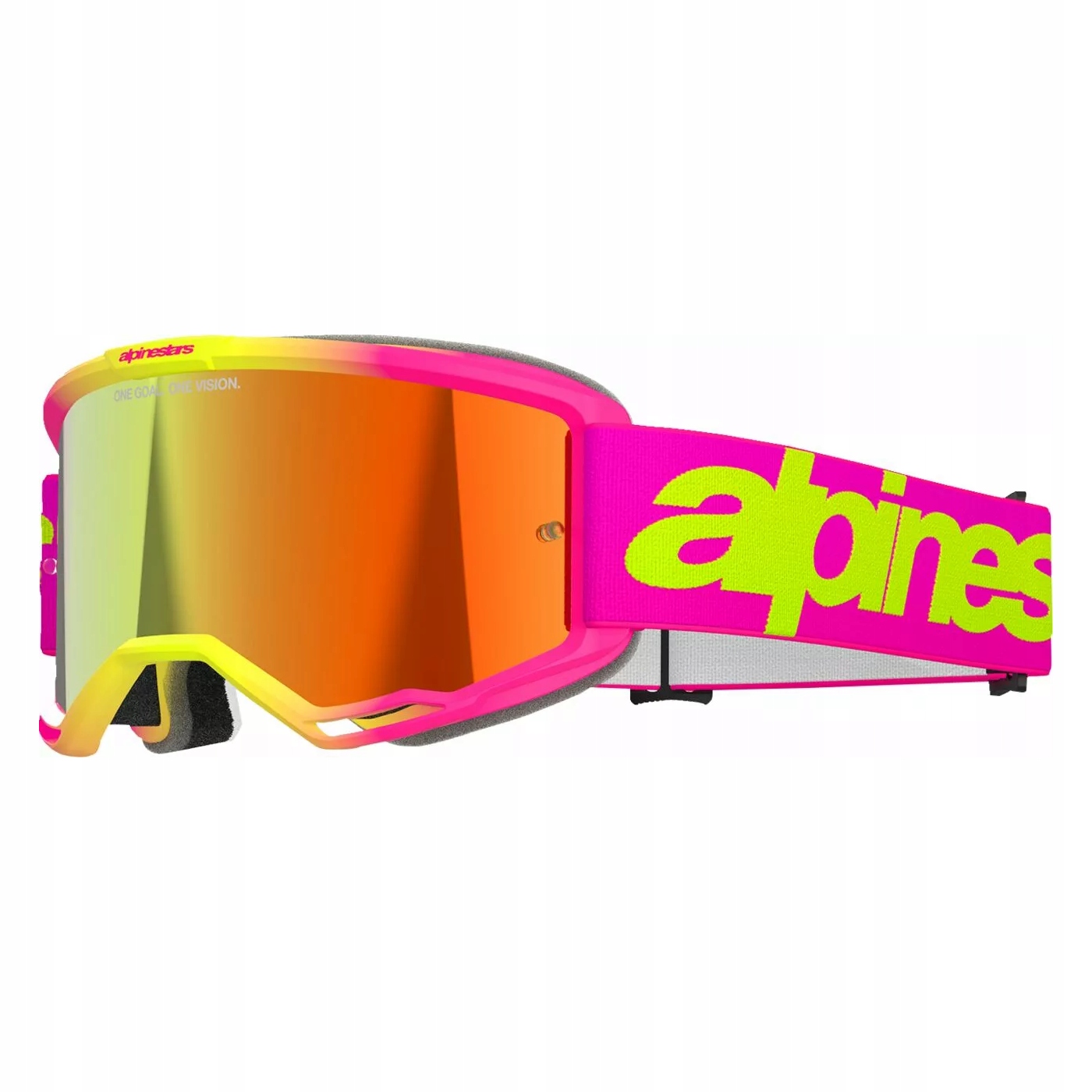Alpinestars Vision 5 Zrkadlo Červené Okuliare Pnk/ylw