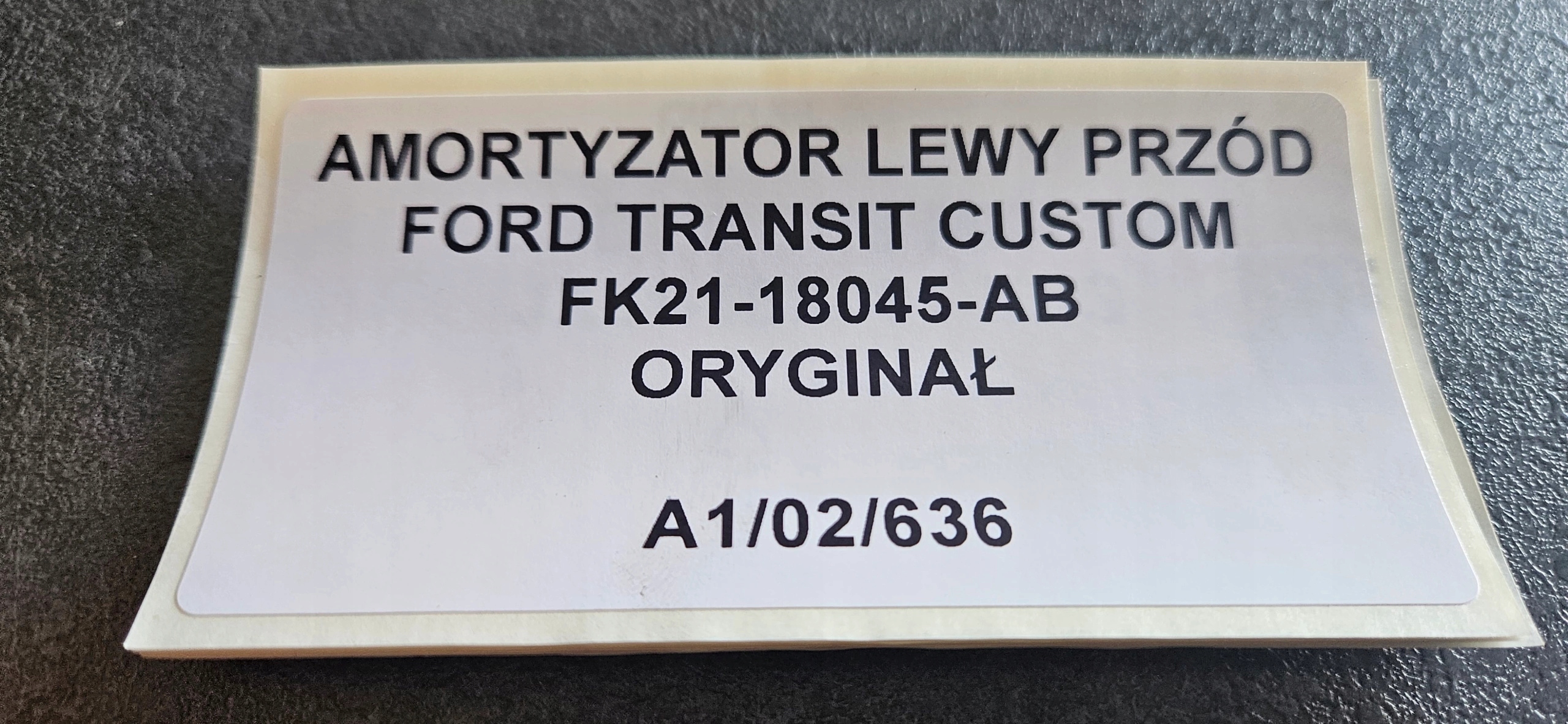 shock absorber left front FORD TRANSIT CUSTOM