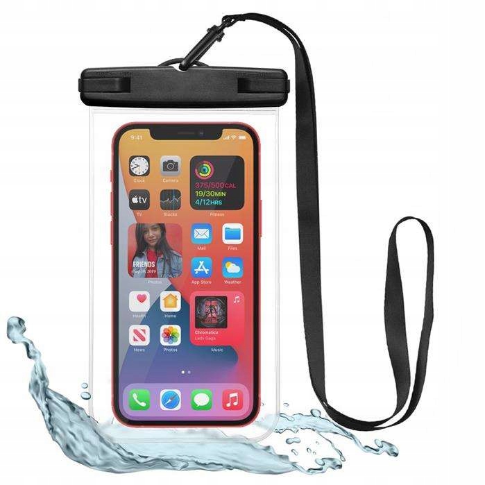 Uniwersalne wodoodporne etui Black/clear