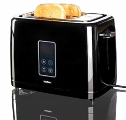 Cyfrowy Toster Hoffen czarny 930W dotykowy panel 7 poziomów opiekania