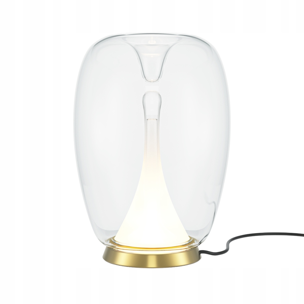 Nočná Led priehľadná zlatá lampa do spálne 27 cm 3000K Maytoni