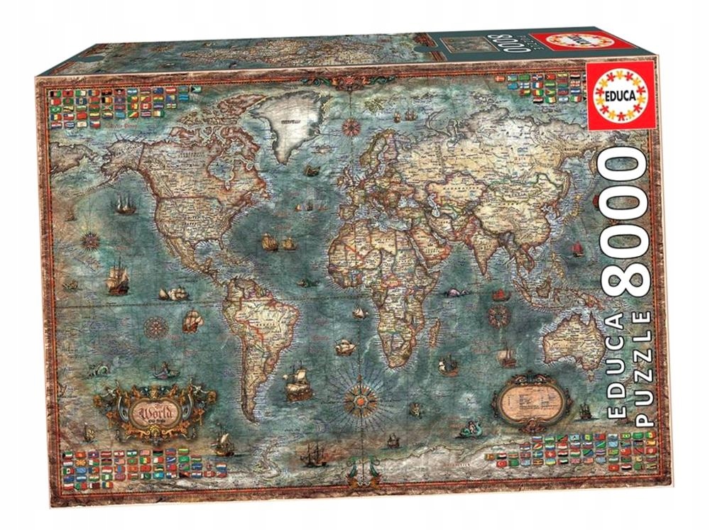 PUZZLE 8000 MAPA HISTORYCZNA ŚWIATA G3