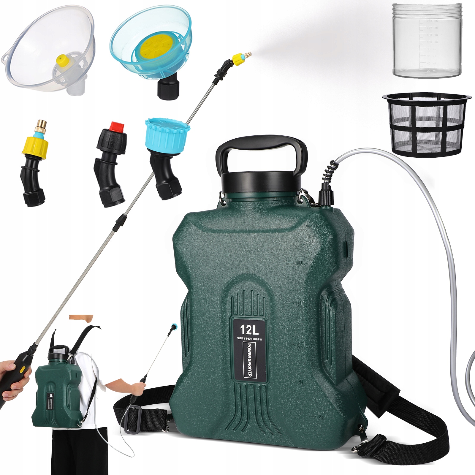 Aku Zahradní Postřikovač Elektrický Batoh 12L Sada Supvox