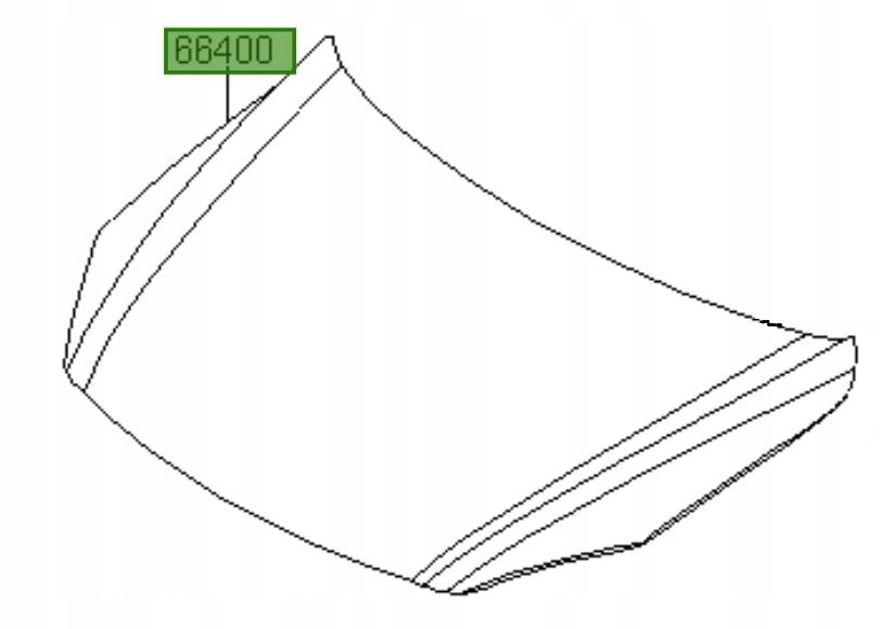 664002L010 - Крышка двигателя капот HYUNDAI i30 i30 CW 07-12