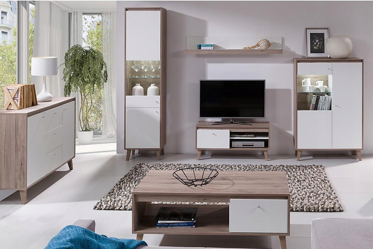 Skandynawska KOMODA OVIEDO z szufladą na nóżkach Liczba szuflad 1