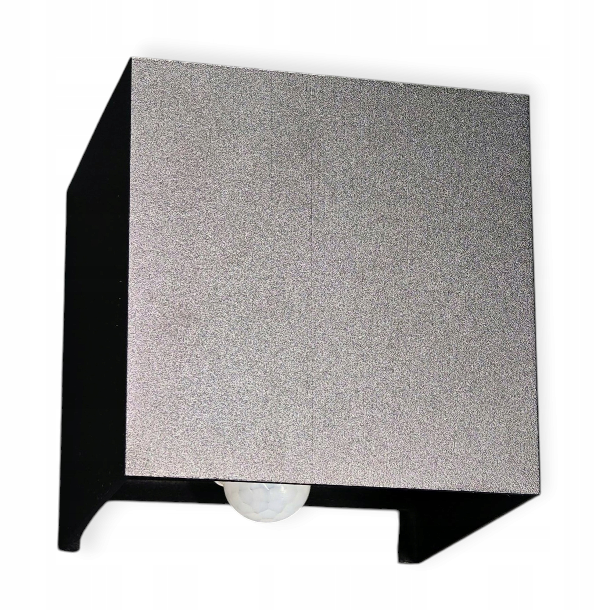 Kinkiet lampa ścienna sześcian Led 12W 4000K z czujnikiem ruchu i zmierzchu