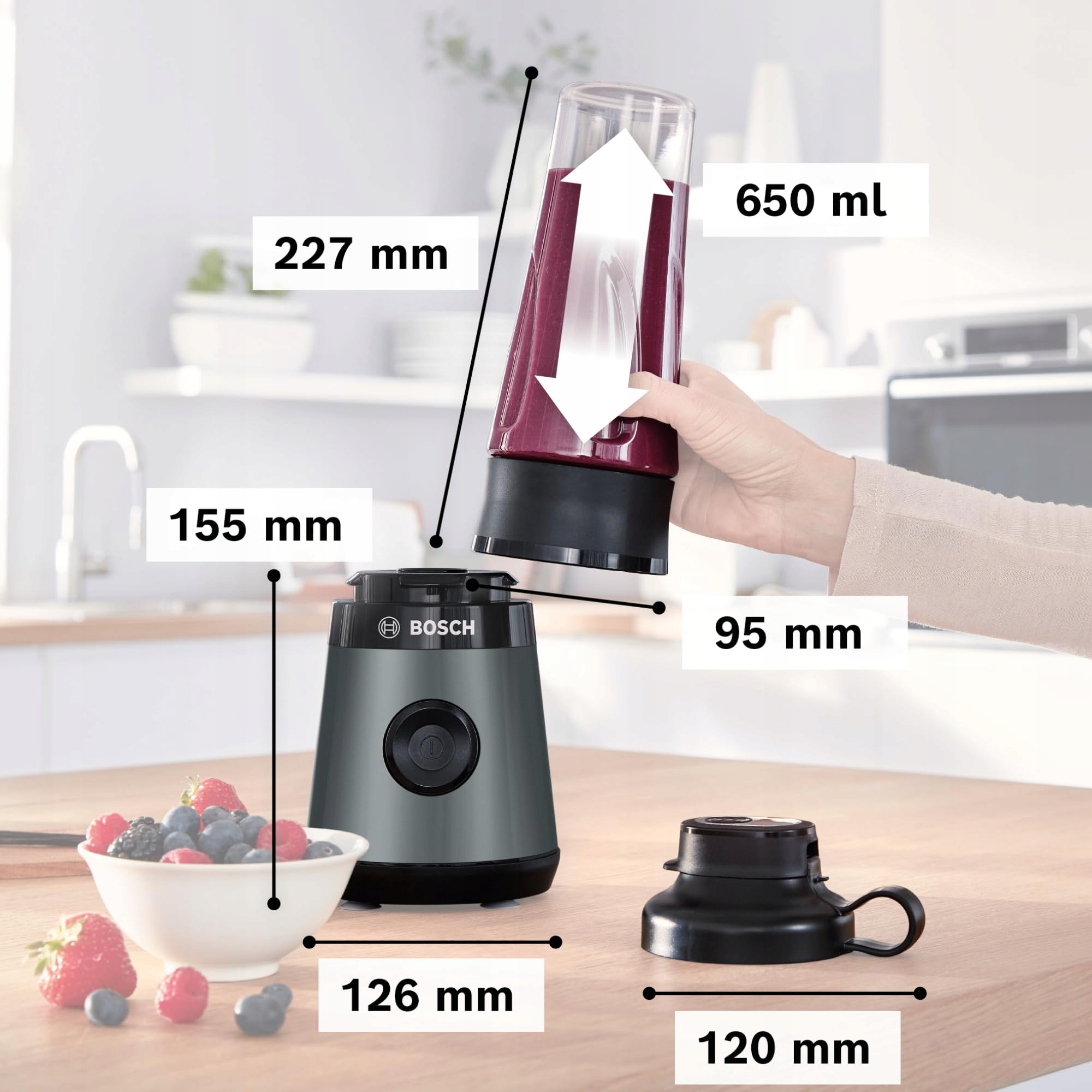 BOSCH Mini Blender VitaPower 450W Tritan 0.6L — miniatura 2