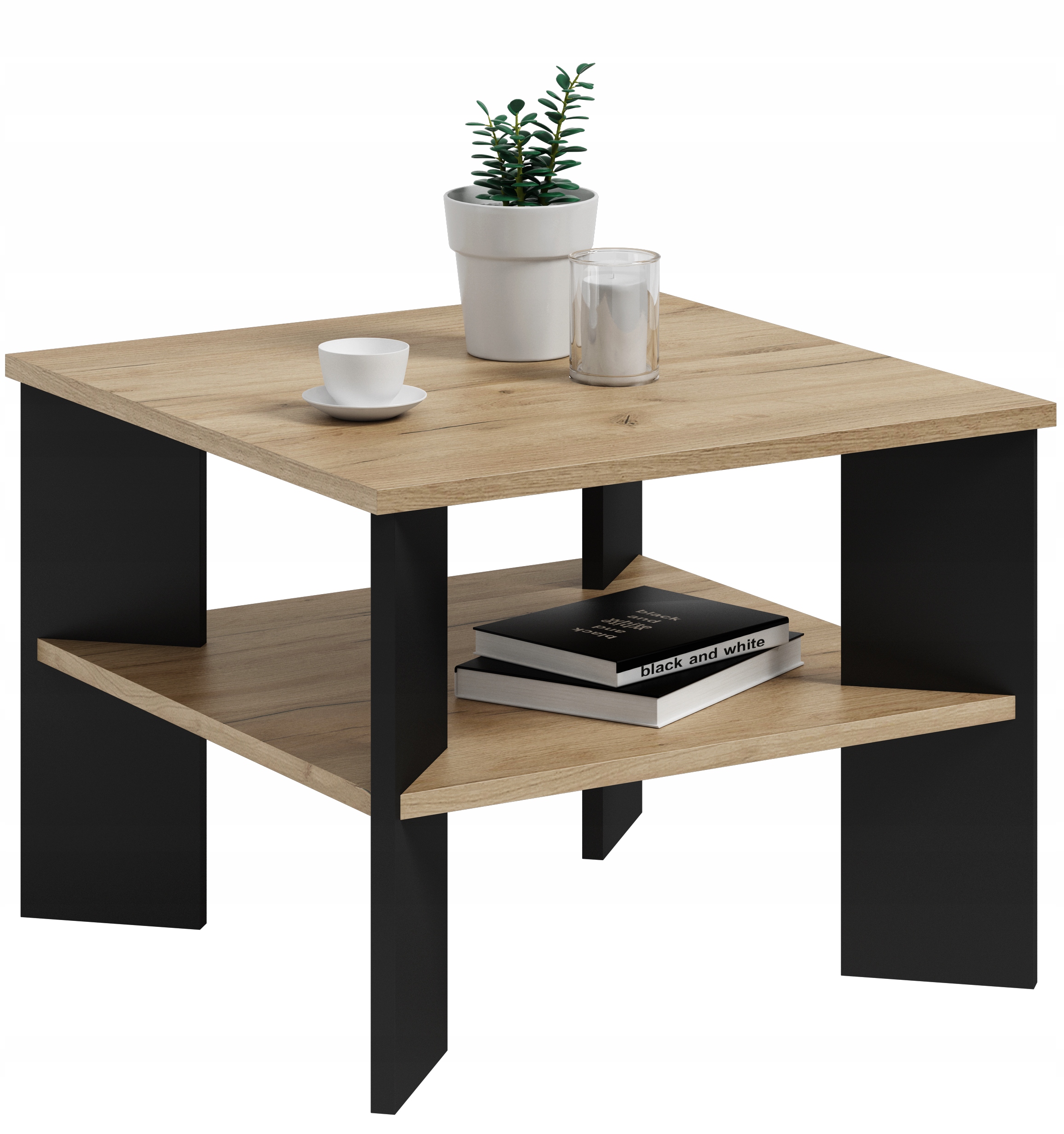 

Stolik Kawowy Kwadrat 60X60X47 Craft Złoty/czarny