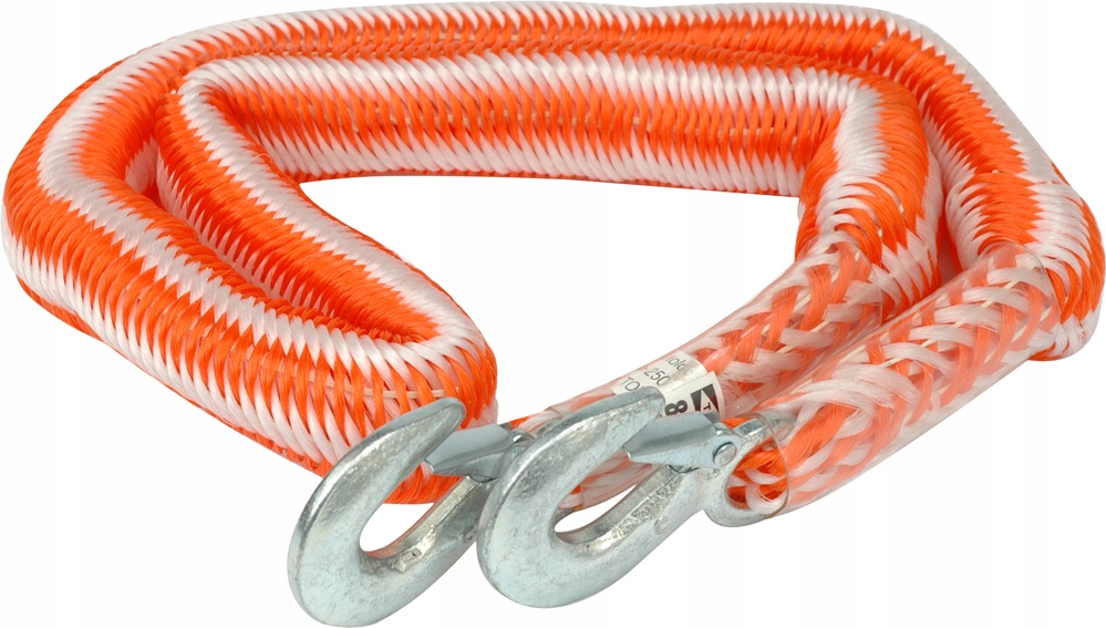 VOREL-БУКСИРОВОЧНЫЙ ТРОС ЭЛАСТИЧНЫЙ 2500 КГ + КРЮЧКИ