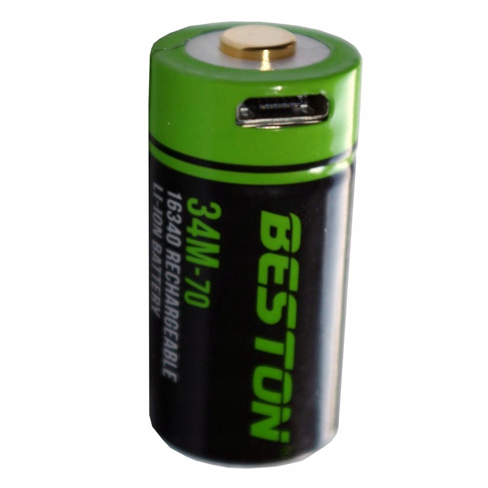 4x bateria akumulatorek CR123a 3.0V 2100 mWh usb RCR 16340 Lithium Model 34M-70