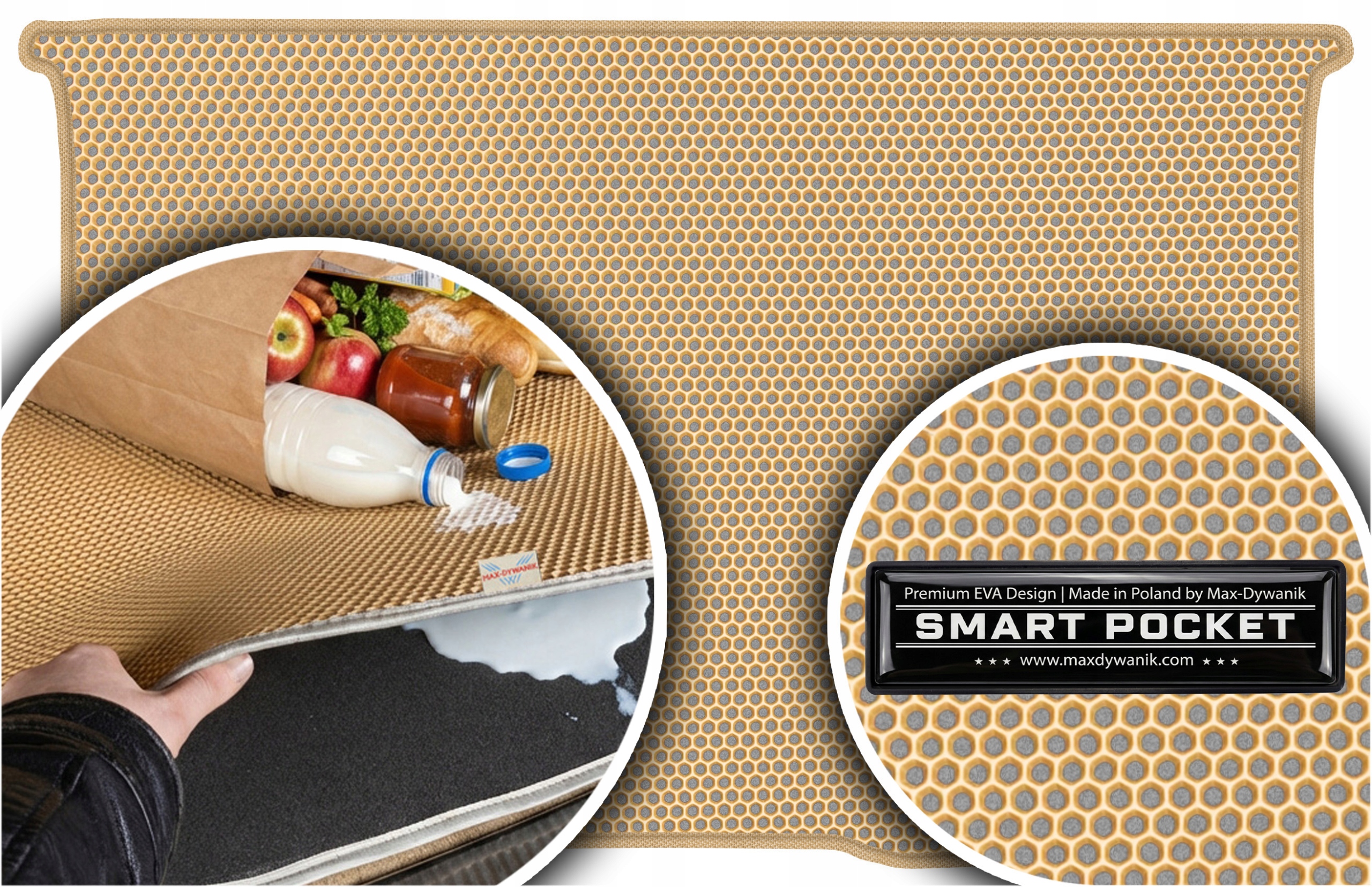 Mazda 2 I Hatchback 2003-2007 Vložka do kufru Eva Smart Pocket Béžová