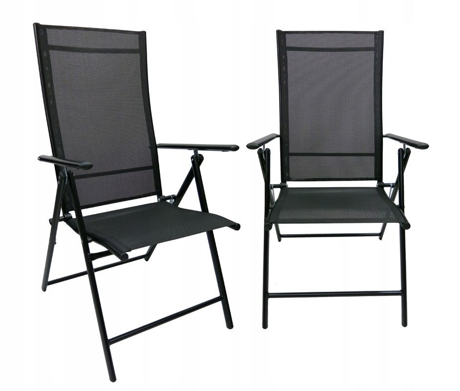 2x SKŁADANE KRZESŁO OGRODOWE REGULOWANE TARAS